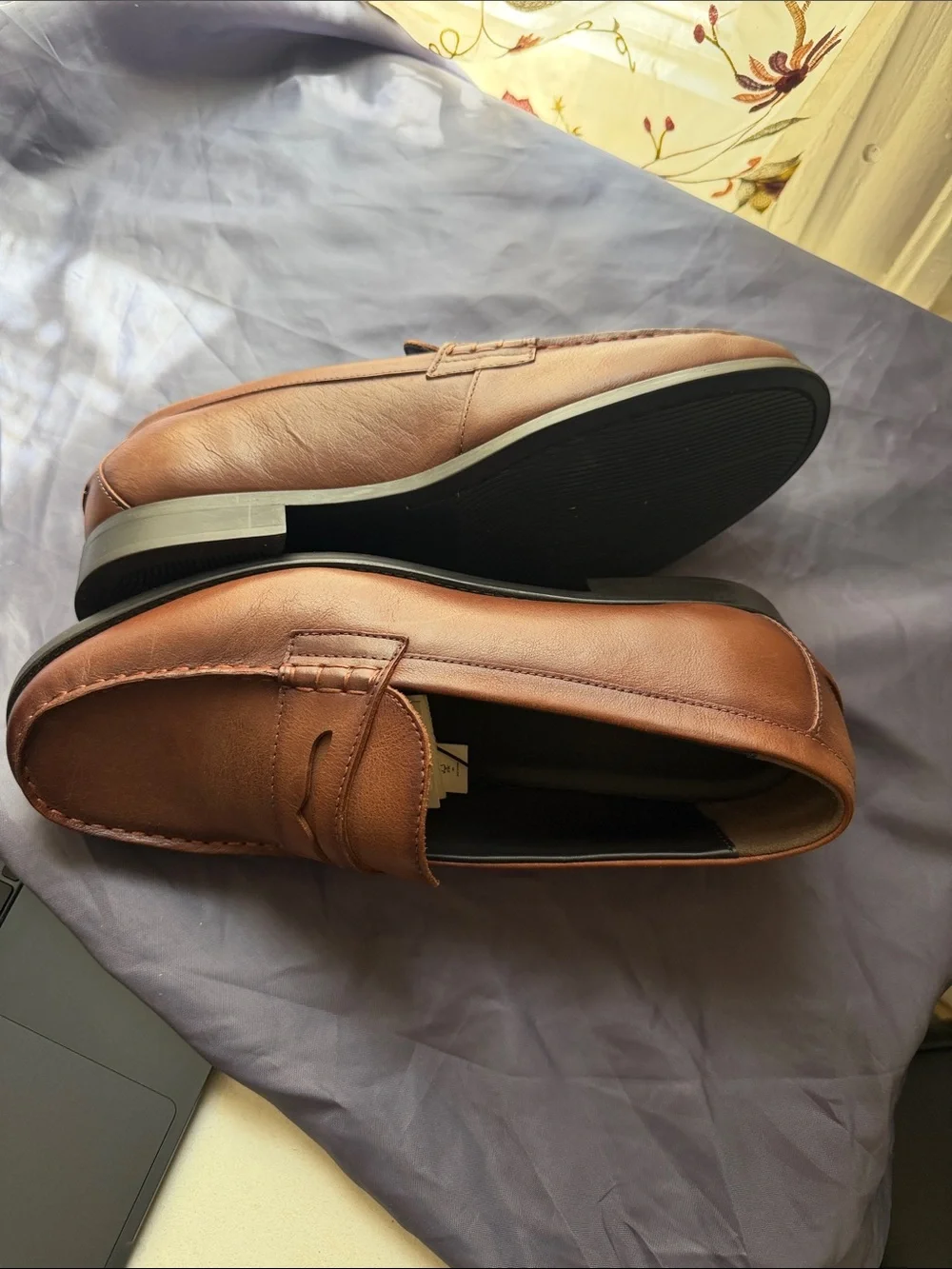 Zara Brown Leather Penny Loafers - Classic Slip-On Style